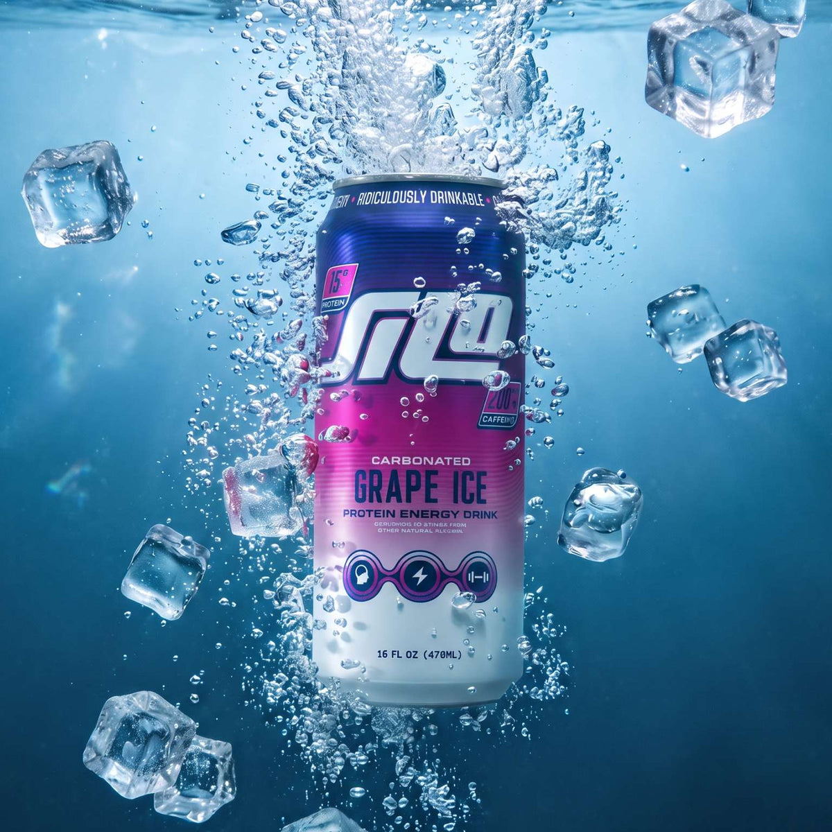 Grape Ice Protein Energy Drink